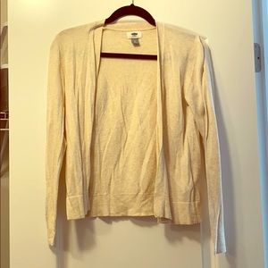 Cream long sleeve cardigan